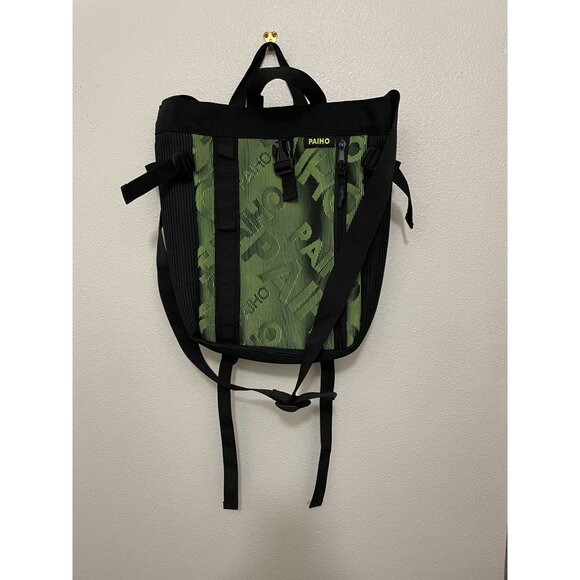 Paiho Tote Pack Backpack Laptop Bag Green & Black - Reflective - Picture 3 of 7